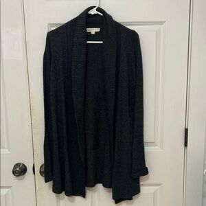Lovestitch Charcoal Open-Front Cardigan Sweater size medium warm, cozy sweater